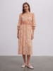 BGN Kleid in Creme/ Rosa