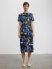 BGN Kleid in Blau/ Braun/ Creme