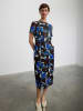 BGN Kleid in Blau/ Braun/ Creme