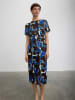 BGN Kleid in Blau/ Braun/ Creme