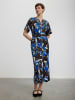 BGN Kleid in Blau/ Braun/ Creme