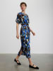 BGN Kleid in Blau/ Braun/ Creme