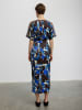 BGN Kleid in Blau/ Braun/ Creme