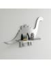 Woody Kids Wandregal in Silber/ Weiß - (B) 33 x (H) 25 x (T) 10 cm