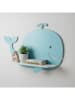 Woody Kids Wandmeubel turquoise/wit - (B) 33 x (H) 25 x (D) 10 cm