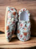 hippodino Hausschuhe in Hellblau/ Rosa/ Rot