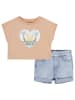 Levi's Kids 2-częściowy zestaw w kolorze błękitno-pomarańczowym