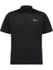 Jack Wolfskin Koszulka polo "Delgami" w kolorze czarnym
