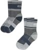 Jack Wolfskin 2er-Set: Funktionssocken "Hike" in Grau/ Dunkelblau