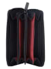 Bellicci Leder-Geldbörse "Cambrie" in Schwarz - (B)19,5 x (H)10 x (T)2,5 cm