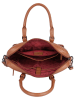 Bellicci Leder-Henkeltasche "Cameron" in Cognac - (B)40 x (H)28 x (T)7 cm