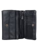 Bellicci Leder-Geldbörse "Cher" in Schwarz - (B)16 x (H)10,5 x (T)4 cm