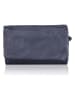 Bellicci Leder-Geldbörse "Cher" in Dunkelblau - (B)16 x (H)10,5 x (T)4 cm