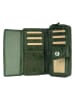 Bellicci Leren portemonnee groen - (B)18 x (H)9,5 x (D)3,5 cm