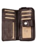 Bellicci Leder-Geldbörse in Braun - (B)18 x (H)9,5 x (T)3,5 cm