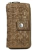 Bellicci Leder-Geldbörse in Taupe - (B)18 x (H)9,5 x (T)3,5 cm