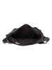 Bellicci Leren schoudertas "Erica" zwart - (B)40 x (H)34 x (D)13 cm