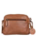 Bellicci Leren schoudertas "Eloise" cognackleurig - (B)22 x (H)17,5 x (D)4 cm