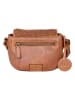 Bellicci Leder-Umhängetasche "Esme" in Cognac - (B)18 x (H)16 x (T)6 cm