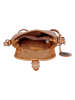 Bellicci Leder-Umhängetasche "Esme" in Cognac - (B)18 x (H)16 x (T)6 cm