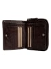Bellicci Leren portemonnee "Greta" bruin - (B)9,5 x (H)13 x (D)3 cm