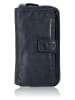 Bellicci Leder-Geldbörse "Greta" in Dunkelblau - (B)18 x (H)9,5 x (T)3,5 cm