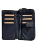Bellicci Leder-Geldbörse "Greta" in Dunkelblau - (B)18 x (H)9,5 x (T)3,5 cm