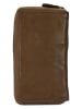Bellicci Leder-Geldbörse "Greta" in Hellbraun - (B)18 x (H)9,5 x (T)3,5 cm