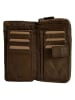 Bellicci Leder-Geldbörse "Greta" in Hellbraun - (B)18 x (H)9,5 x (T)3,5 cm