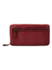 Bellicci Leder-Geldbörse "Greta" in Rot - (B)19,5 x (H)10 x (T)3 cm