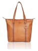 Bellicci Skórzany shopper bag "Kayden" w kolorze jasnobrązowym - 44 x 35 x 12,5 cm