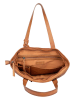 Bellicci Skórzany shopper bag "Kayden" w kolorze jasnobrązowym - 44 x 35 x 12,5 cm