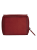 Bellicci Leder-Geldbörse "Kelda" in Rot - (B)12 x (H)10 x (T)3,5 cm