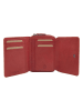 Bellicci Leder-Geldbörse "Kelda" in Rot - (B)12 x (H)10 x (T)3,5 cm