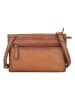 Bellicci Leren schoudertas "Kline" cognackleurig - (B)24 x (H)15 x (D)4 cm