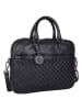 Bellicci Leder-Businesstasche "Presley" in Schwarz - (B)37,5 x (H)27 x (T)5 cm