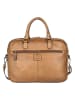 Bellicci Leren businesstas "Presley" cognackleurig - (B)37,5 x (H)27 x (D)5 cm