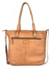 Bellicci Leder-Schultertasche "Paola" in Cognac - (B)31 x (H)34 x (T)13 cm