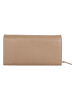 SPARWELL Skórzany portfel "Olena" w kolorze beżowym - 19 x 9,5 x 3,5 cm