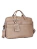 SPARWELL Leder-Businesstasche "Official Otto" in Taupe - (B)40,5 x (H)30 x (T)12,5 cm