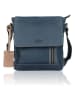 SPARWELL Leren schoudertas "Tenacious Trevor" blauw - (B)22 x (H)24,5 x (D)7 cm