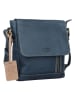 SPARWELL Leder-Umhängetasche "Tenacious Trevor" in Blau - (B)22 x (H)24,5 x (T)7 cm