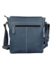 SPARWELL Leder-Umhängetasche "Tenacious Trevor" in Blau - (B)22 x (H)24,5 x (T)7 cm