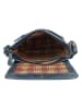 SPARWELL Leren schoudertas "Tenacious Trevor" blauw - (B)22 x (H)24,5 x (D)7 cm