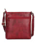 WEZBEY Leren schoudertas "Adrian" rood - (B)21 x (H)25 x (D)5 cm