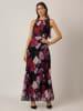 APART Plisseekleid in Schwarz/ Lila