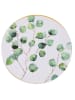 Villa d´Este 6-delige set: placemats "Oriental Botanique" wit/groen - Ø 33 cm