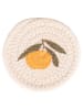 Villa d´Este 2tlg. Set: Tischset mit Untersetzer "Mandar" in Beige/ Orange