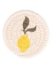Villa d´Este 2tlg. Set: Tischset mit Untersetzer "Lemon" in Beige/ Gelb
