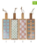 Villa d´Este 4er-Set: Schneidebretter "Valladolid" in Hellbraun/ Bunt - (B)12,5 x (H)40 cm